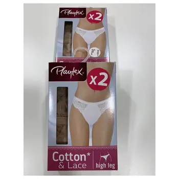 

P00BS - PACK of 4 HIGH LEG lace PLAYTEX panties
