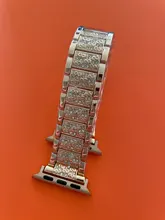 Correa + funda de Metal para Apple Watch Series 5, 40mm, 44mm, anillo de diamante, 38mm, 42mm, pulsera de acero inoxidable iwatch 4/3/2/1