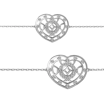 

Bracelet classic AQUAMARINE with cubic, silver 925