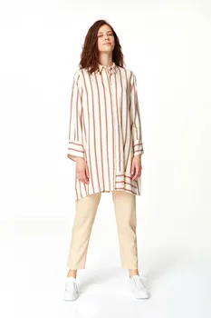 

Satin Striped Tunic Dress
