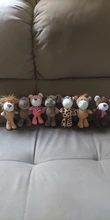 Llaveros de peluche de 12cm para niños, llaveros con colgante pequeño de animales de peluche, león, elefante, Tigre, bosque, regalos de cumpleaños y Navidad