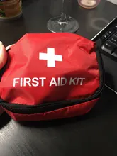 Estuche para botiquín de primeros auxilios, 0,7 L, PVC rojo, para exteriores, Camping, supervivencia en emergencia, bolsa vacía, bolsa de almacenamiento impermeable para medicamentos, 11*15,5*5cm
