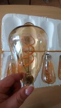 Light-Bulb Edison-Lamp Filament Spiral G95 G125 T225 Retro Led Yellow Vintage ST64 220V