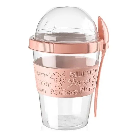 Take & Go Fruit Yogurt Container With Lid With Spoon Fast Food Fruit Vegetables Preparation Storage Home afbeelding