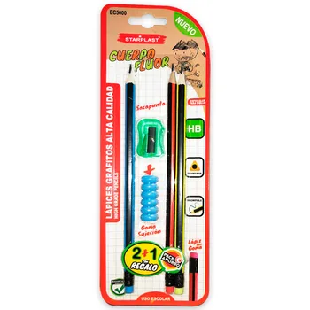 

Starplast Set scripture, Pack saving, Pencils HB, To use school and Office, various Colores