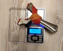 Tirachinas de acero inoxidable para caza de adultos, tirachinas con 1 banda de goma para exteriores