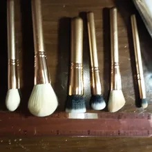 Jessup-Juego de brochas de maquillaje, 6 uds.-30 Uds., polvo dorado/rosa, sombra de ojos, cepillo de base