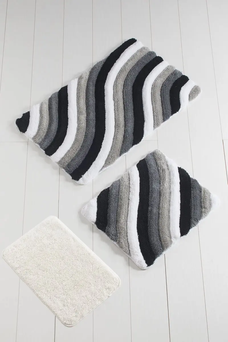 Коврик для ванной | коврик для ванной нескользящие Противоскользящие коврики красочные серые 3л набор 60X100 cm-50X60 Cm-40X60 см