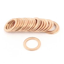 20 unidades de sello espaciador de Arandela de cobre de 10mm x 14mm x 1mm para tuberías, electrónica, productos para el hogar y aplicaciones biomédicas