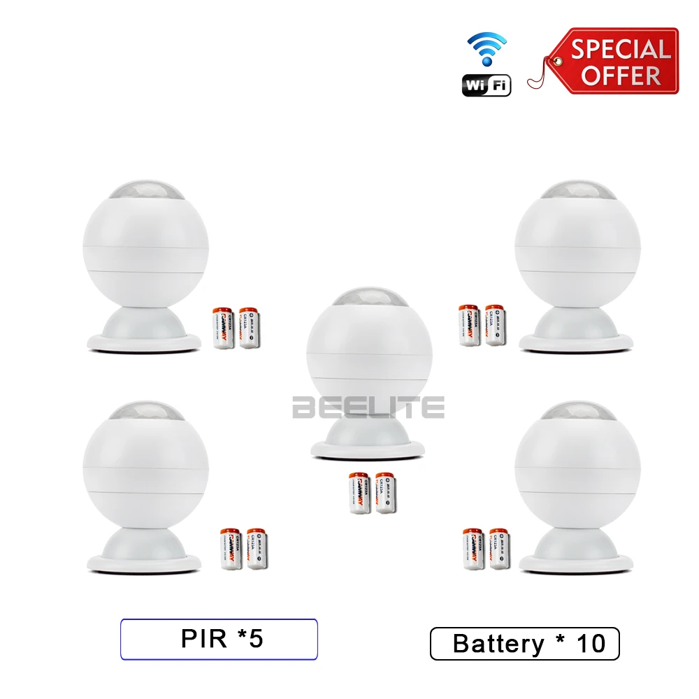 Beelite WiFi Human Movement Sensor Motion PIR Sensor Wireless Body Movement Detection Home Anti-Thief Security Tuya APP emergency alarm for elderly Alarms & Sensors