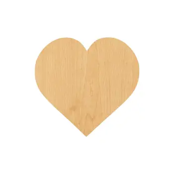 

Heart 2 Laser Cut Out Wood Shape Craft Supply - Unfinished