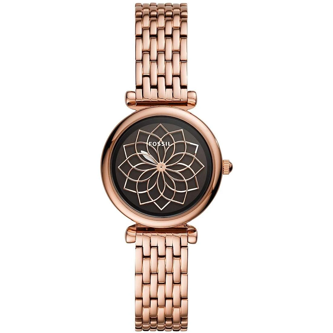 Fossil watch only time women PVD розовое золото Carlie Mini ES4691|Женские часы| |