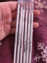 Juego de pinceles de punta fina, set de 6 pinceles #0, #00, #000 con pelo de nailon, para dibujo artístico