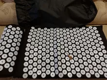 Esterilla para acupresión antideslizante, colchoneta con punta de masajes para el dolor corporal, ejercicios, yoga y pilates, con bolsa de regalo y aplicador