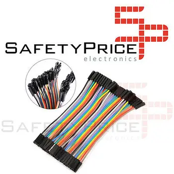 

40 female CABLES 10cm jumpers dupont 2,54 arduino pic protoboars