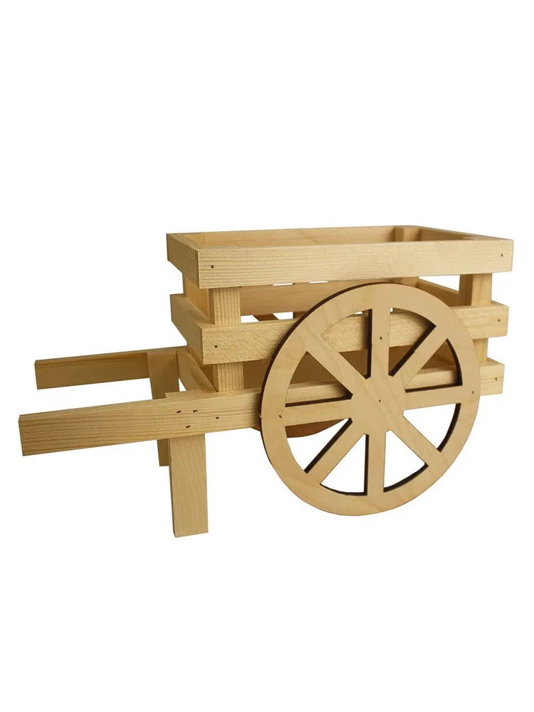 Декоративное кашпо.Тележка малая