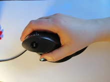 Delux-ratón Vertical M618 BU para ordenador portátil, periférico ergonómico con 6 botones, 800/1200/1600 DPI, con almohadilla para muñeca