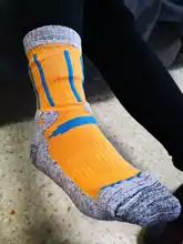 3 par/lote más gruesa de invierno térmico pesca calcetines de esquí de las mujeres de los hombres calcetines para correr y ciclismo deportes Thermosocks escalada senderismo Calcetines