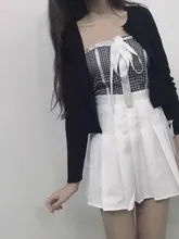 Sexy Skirt A-Line Lace-Up Punk Girls Harajuku Gothic High-Waist Preppy Women Summer Hip-Hop