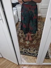 Women Pants Loose Bohemian High-Waist Wide Calf-Length Plus-Size Summer