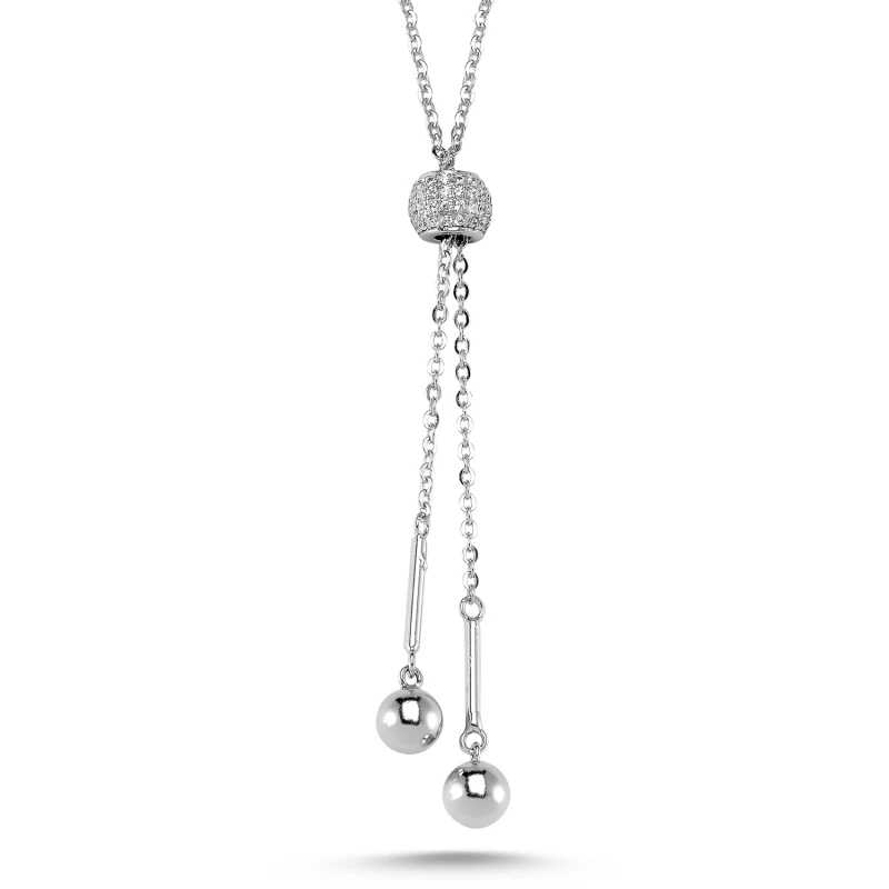 

Armagano Rhodium Plated Zircon Cubic Zirconia Adjustable Necklace