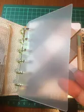 2 unids/set transparente elástico separador placa Base para A5 Personal A7 anillos Notebook 6 agujero de hoja suelta diario