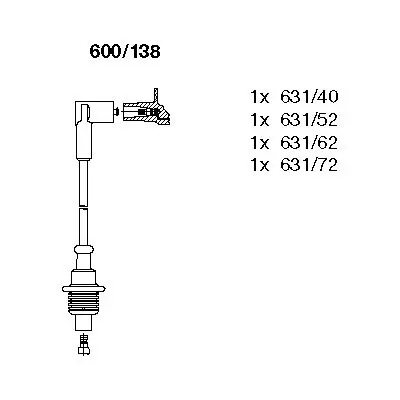 Комплект проводов Peugeot 306/406 1.6-1.8i 16V 94 BREMI 600138 | Автомобили и мотоциклы