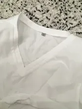 Summer T-Shirt Tees Short-Sleeve Basic Female V-Neck Women Ladies Hirsionsan 100%Cotton