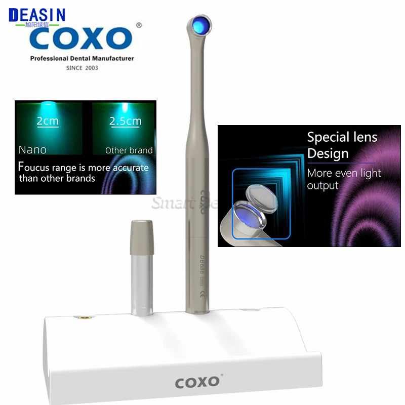 

COXO Dental LED Curing Light With Caries Detector Composite Resin Cure Lamp DB686 NANO Dentistry Cure Tools