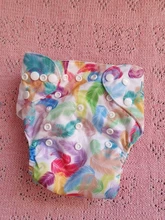 AIO Diaper ALVABABY Reusable Bamboo-Insert 4-Layer All-In-One 1pc Sewn-In Popular