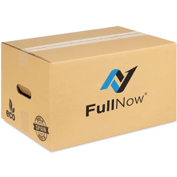 

Pack 10 large moving cardboard boxes with ultra-light handles 55x35x38cm