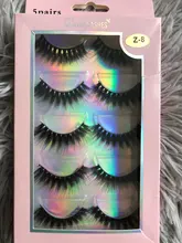 Pestañas postizas 3D de visón de imitación, novedad, 15-25mm, pares 2021, pestañas largas hechas a mano, gruesas, maquillaje, herramientas de extensión de belleza, 5/10