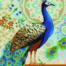 Алмазная мозаика EF 853 Павлин 30*40