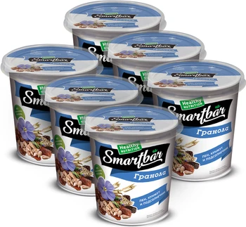

Granola with flax, sesame and sunflower seeds, smartbar 50G.(6 pcs)