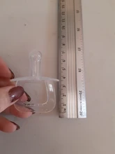 Chupete transparente para bebé, Material seguro y no tóxico, Gel de silicona, aproximadamente 6,8*4cm, molares de destete, juguete, 1 ud.