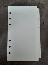 Harphia-separador de 3 colores para manualidades, página separada, blanco, Simple pero buena combinación para 6 agujeros, cuaderno de hojas sueltas, Agenda, planificador Filofax