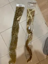 JINKAILI-Peluca de cabello sintético superlarga y Lisa, extensiones de cabello con coleta ondulada resistente al calor