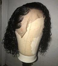 13x4 rizado profundo transparente frente de encaje pelucas de cabello humano rizado brasileño pelucas de cabello humano Pre arrancado Peluca de encaje onda profunda peluca