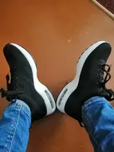 Zapatillas de deporte con cojín de aire para mujer, zapatos transpirables para correr, deportivas para exteriores, informales con cordones