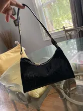 Bolso de compras exquisito para mujer, bolsos grandes de hombro informales Retro, bolso de mano con cadena de Color sólido de cuero para mujer 2020