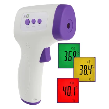 

Infrared Thermometer for Human Body & Object Temperature Meter w/ One Sec Quick Response, Color LCD Fever Indicator