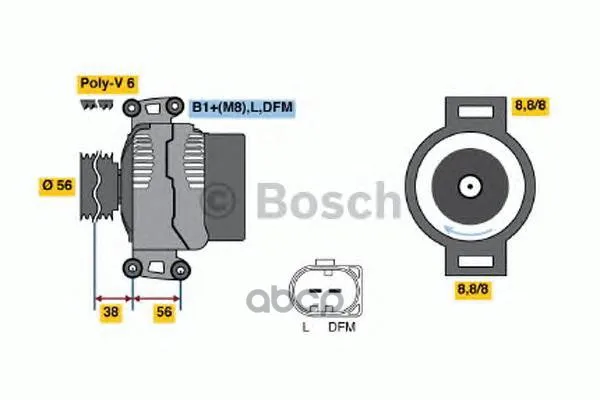 Генератор 0124525088 Bosch арт. 0124525088