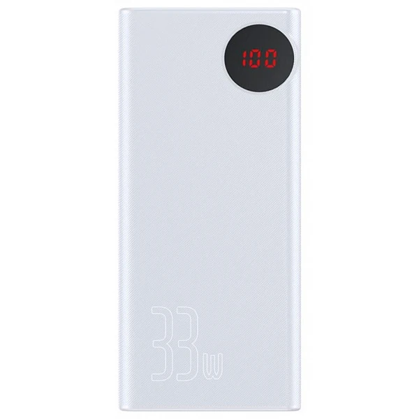 Внешний аккумулятор Baseus Mulight Quick Charge&large power digital display power bank 33W 30000mAh PPMY-02(Белый