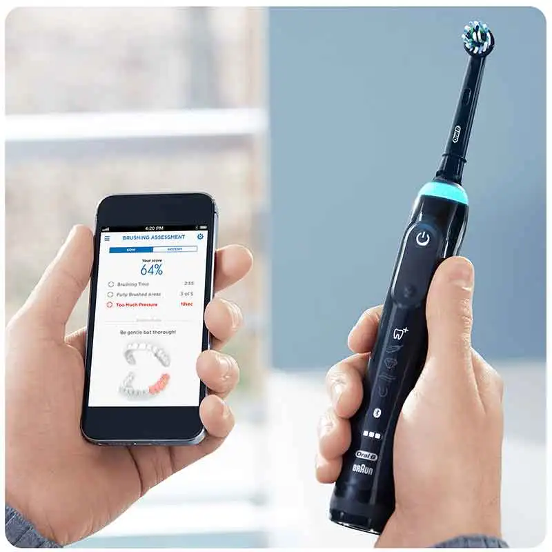 Oral B Genius 10200W, rechargeable electric toothbrush, charge indicator, up to 14 days, 4 brushed modes, 2 heads Oral B Genius 10200W, rechargeable electric toothbrush, charge indicator, up to 14 days, 4 brushed modes, 2 heads