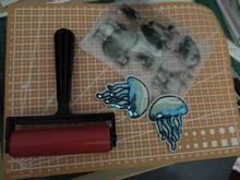 Rodillo de pintura de diamante, cepillo de goma de 10cm, cepillo de pintura de diamante, herramientas de dibujo de arte artesanal para bricolaje, 1 ud.