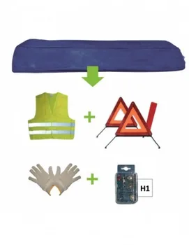 

JBM 52768 emergency KIT bag blue + MK H1 + vest + TRIANG. + GLOVES