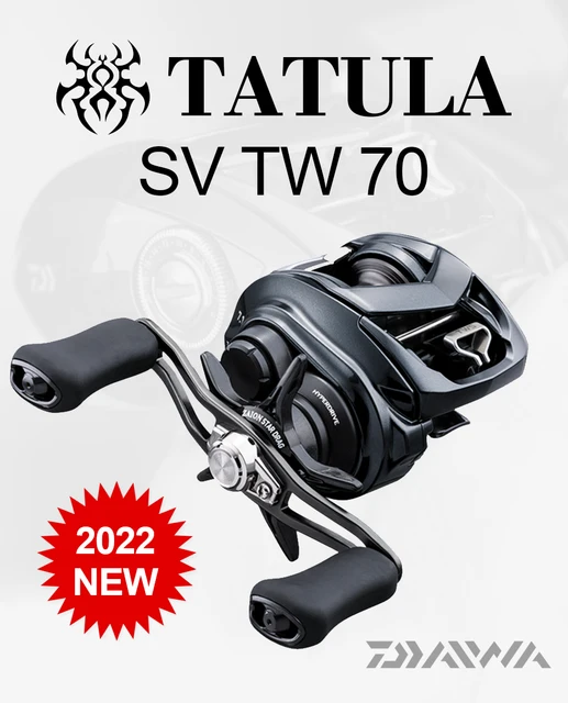 2022 NEW DAIWA TATULA TW SV 70 Baitcasting Fishing Reel 7+1BB Drag 4.5KG  Weight 185g SV Spool Salterwater Reel Fishing Wheel