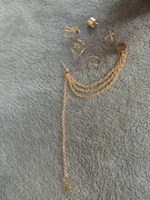 IPARAM 7 unids/set Vintage borla cadena Clip para oreja de aleación 2020 pendientes Bohemia mujeres hoja geométrica pendientes regalo de fiesta, joyería