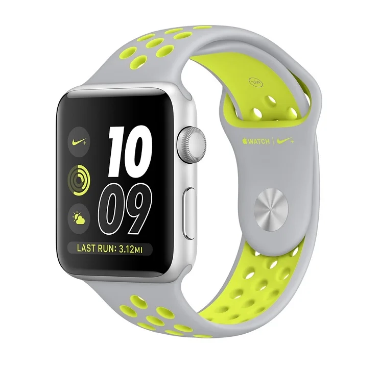 Ремешок спортивный для часов Apple Watch Hoco silicone WB01 42(Бело-желтый