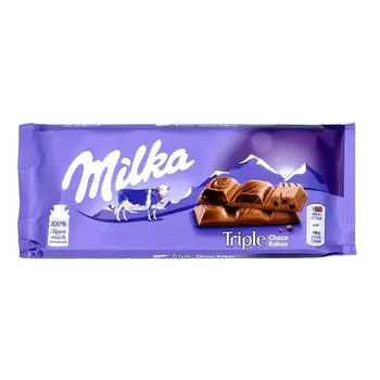 

Milka Threefold Cocoa Choco tablet 90 gr